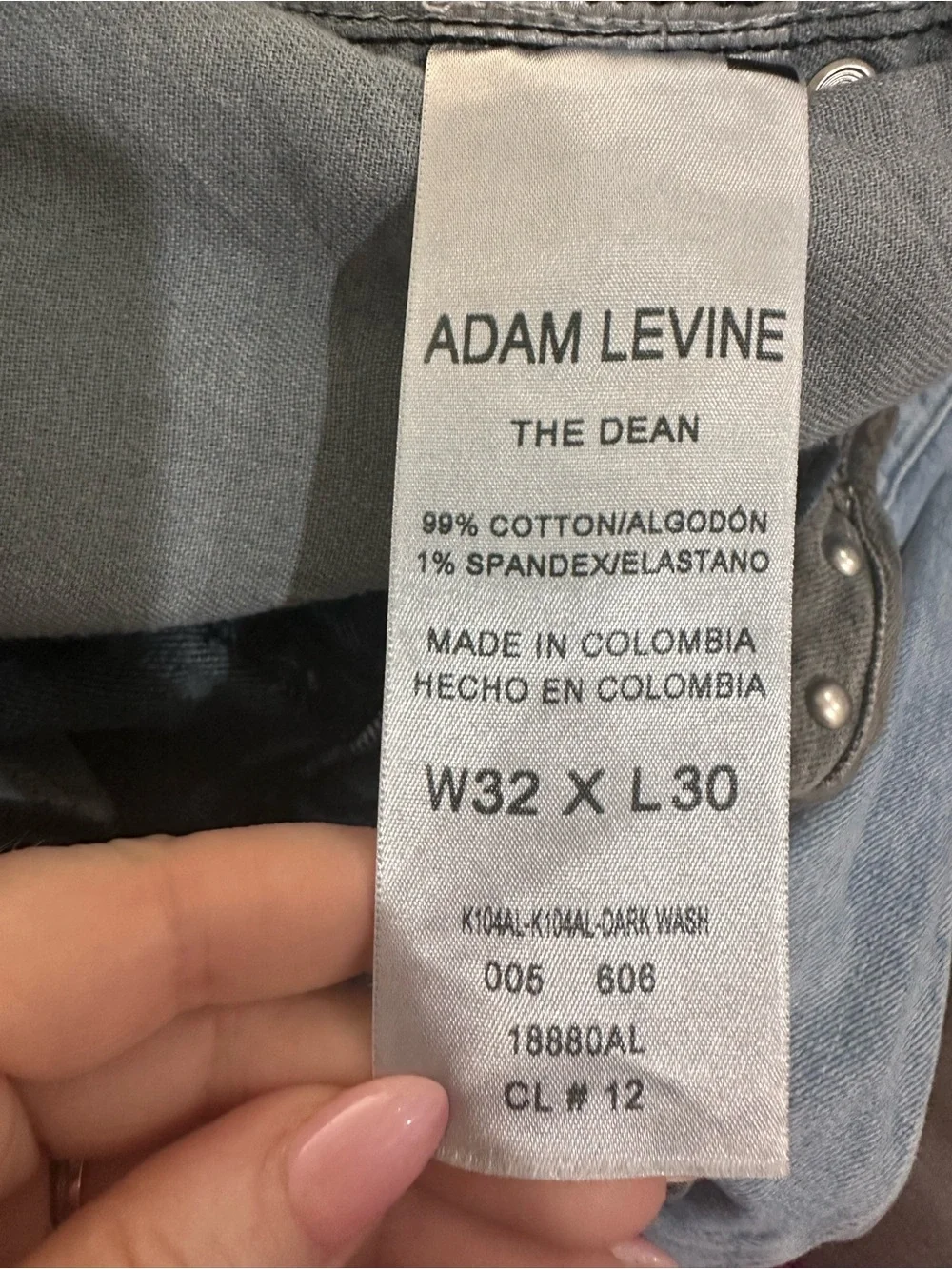 Adam Levine The Dean 222 Dark Wash Jeans Men’s 32x30 Back to School